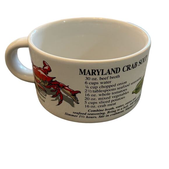 1 Vintage Maryland Crab Soup Recipe Bowl/Mug by Traub - Picture 1 of 10